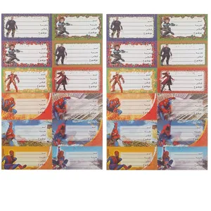 برچسب طرح نام و کلاس مدل مرد عنکبوتی و جنگجویان بسته 2 عددی