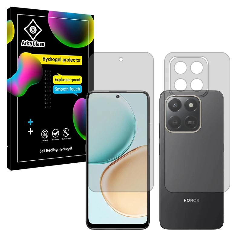 محافظ صفحه نمایش مات آرکا گلس مدل Tough مناسب برای گوشی موبایل آنر 400 Smart به همراه محافظ پشت گوشی