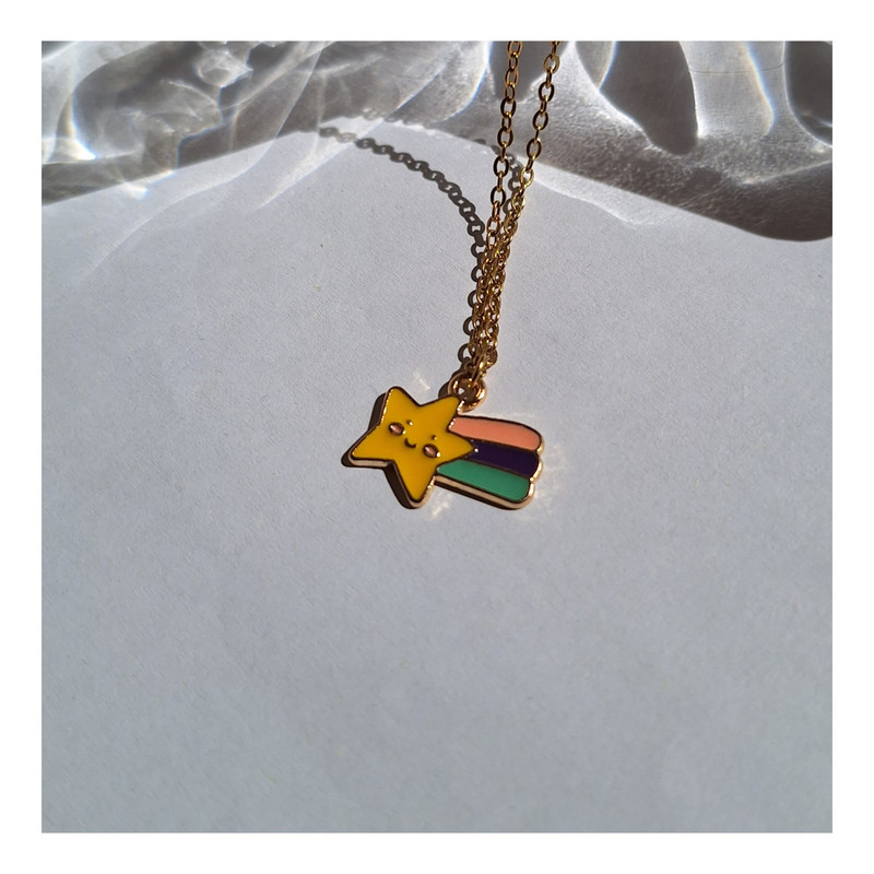 گردنبند دخترانه مدل ستاره دنباله دار