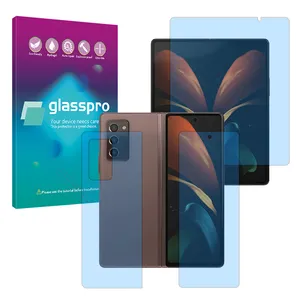 Glass Pro Eye Care model anti-blue ray screen protector suitable for Samsung Galaxy Z Fold 2 mobile phone along with back protector