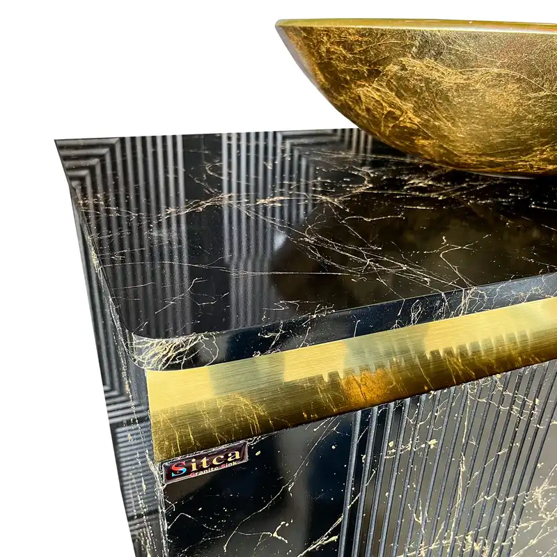 ست کابینت و روشویی  سیتکا مدل EZ-glr003 به همراه قاب اینه