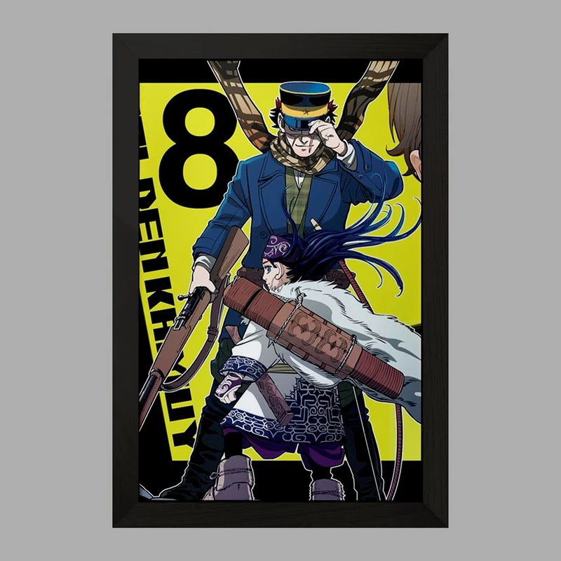 تابلو خندالو مدل سایچی انیمه کامویی طلایی Golden Kamuy کد 23714