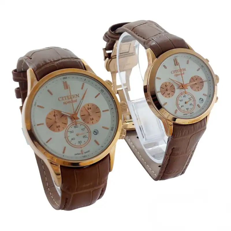 ست ساعت مچی عقربه ای  زنانه و مردانه مدل سه موتور فعال کرنوگراف کد Cit.Sp