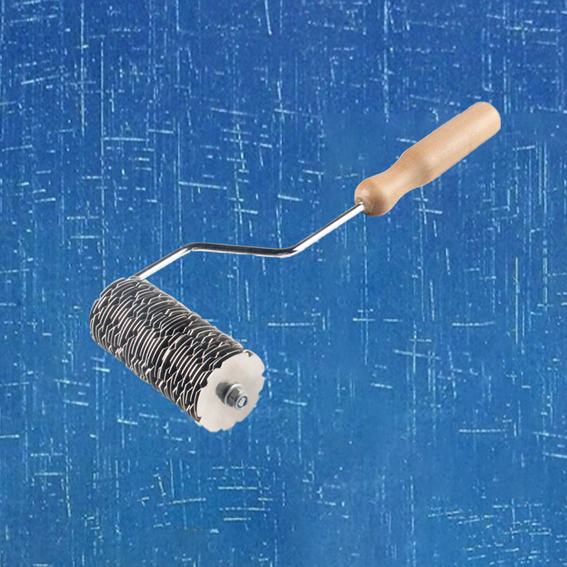 ابزار پتینه مدل غلطک فلزی دسته چوبی  کد GS-CLT33A