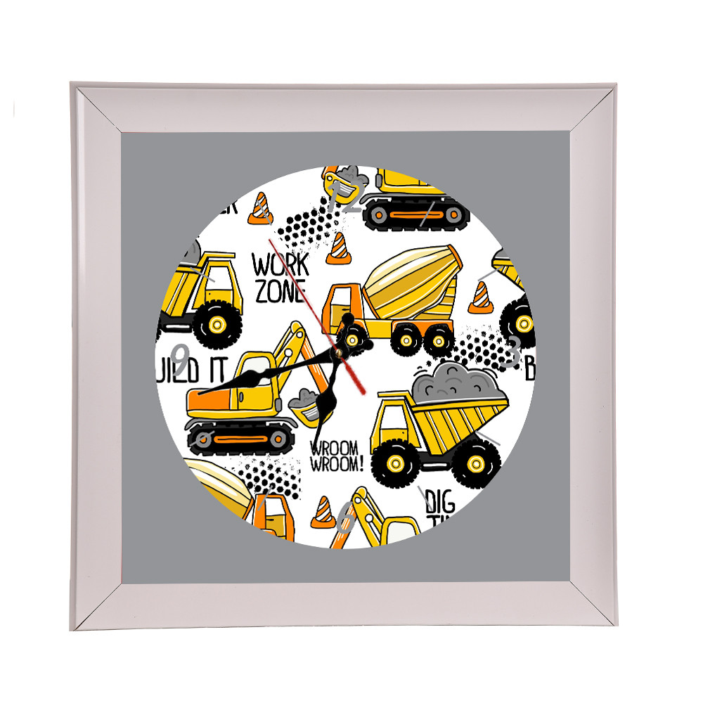 لوستر اتاق کودک مدل ماشین سنگین کودکانه به همراه اباژور و ساعت