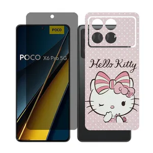 Glass Together model privacy Screen Protector Suitable for Xiaomi Poco X6 Pro Mobile Phone with Back cover sticker