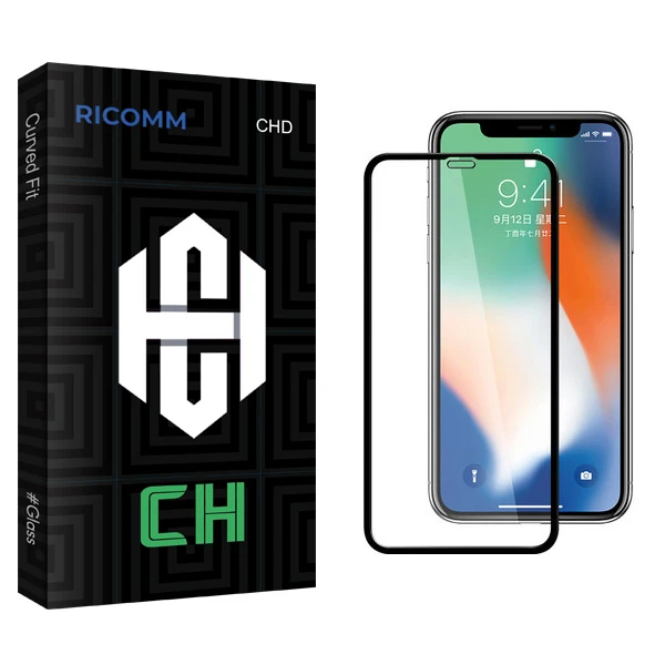 محافظ صفحه نمایش ریکام مدل CH glass مناسب برای گوشی موبایل اپل Iphone X