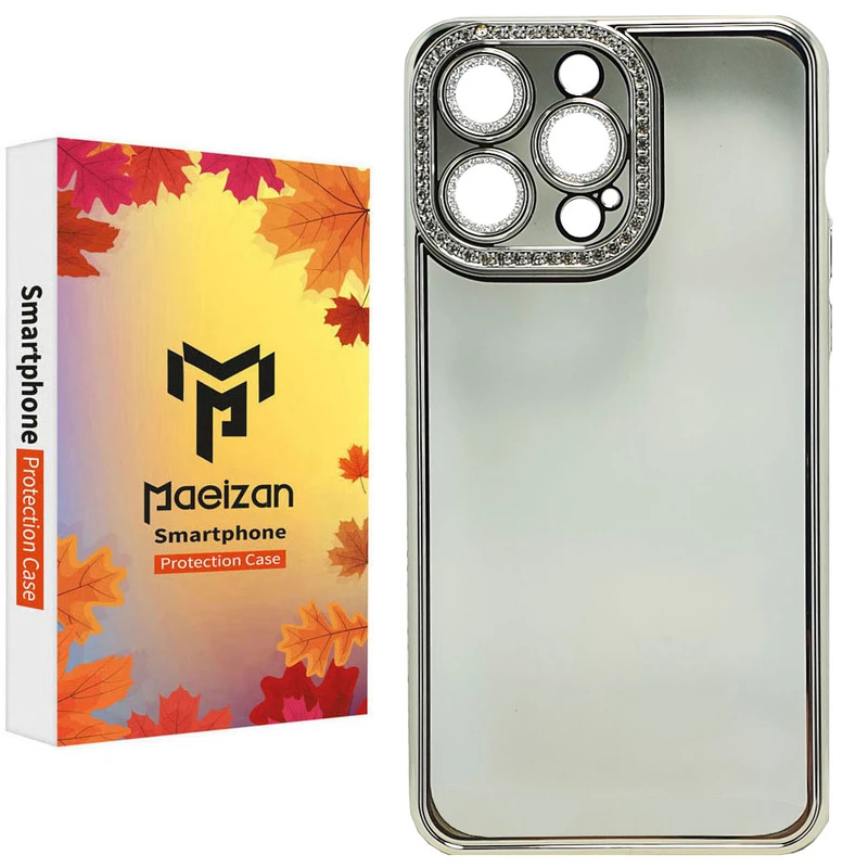 کاور پاییزان مدل دور نگین پشت شفاف طرح لاکچری مناسب برای گوشی موبایل اپل IPhone 14 Pro Max