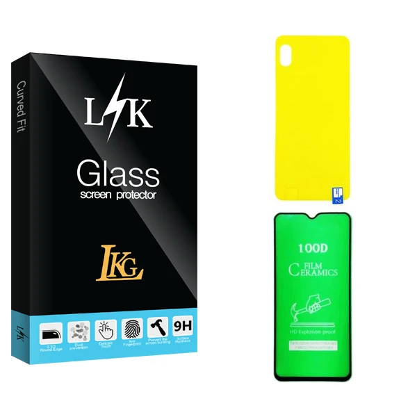 محافظ صفحه نمایش سرامیکی ال کا جی مدل LK  مناسب برای گوشی موبایل سامسونگ Galaxy A10  به همراه محافظ پشت گوشی