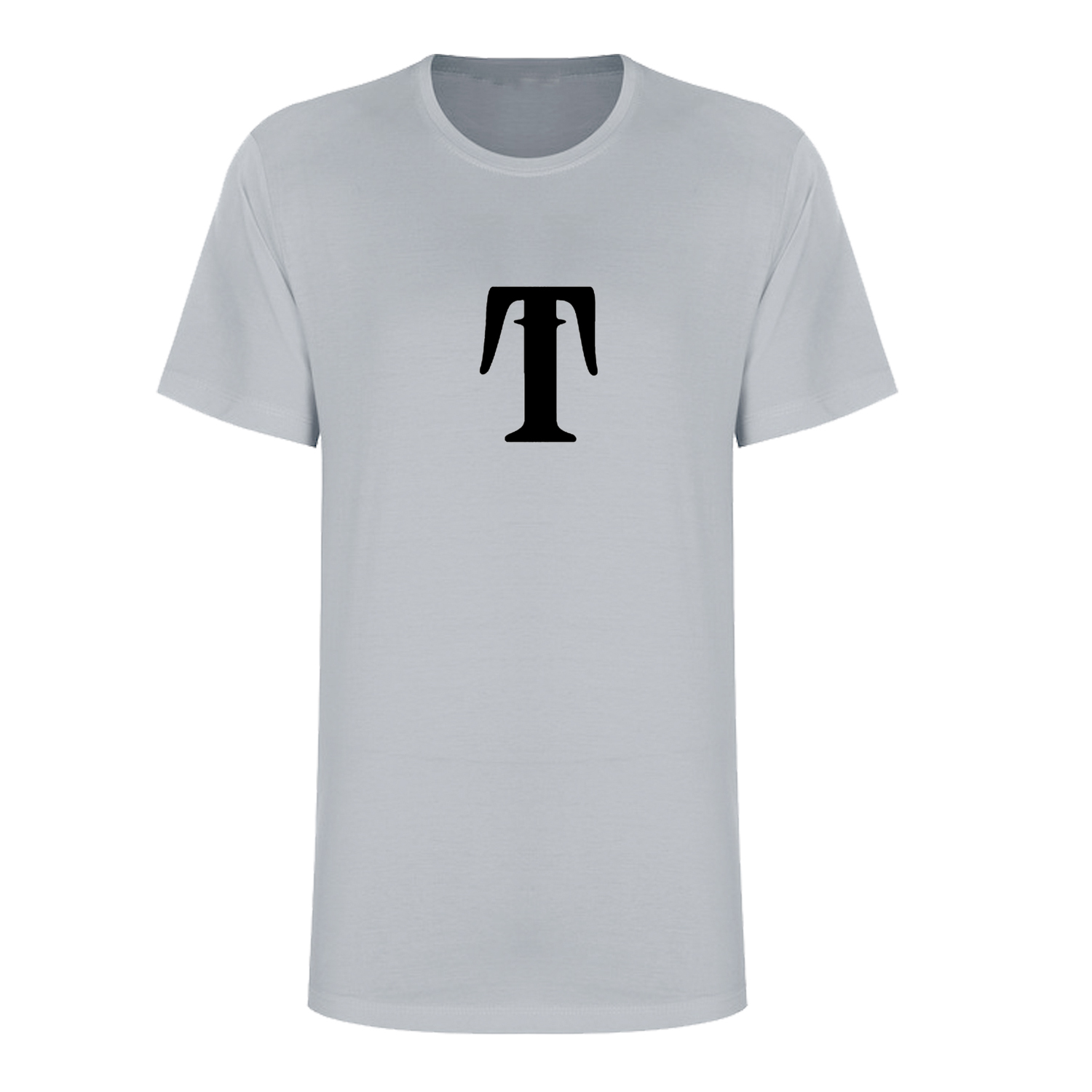 تی شرت آستین کوتاه زنانه مدل حرف T کد L255 رنگ طوسی