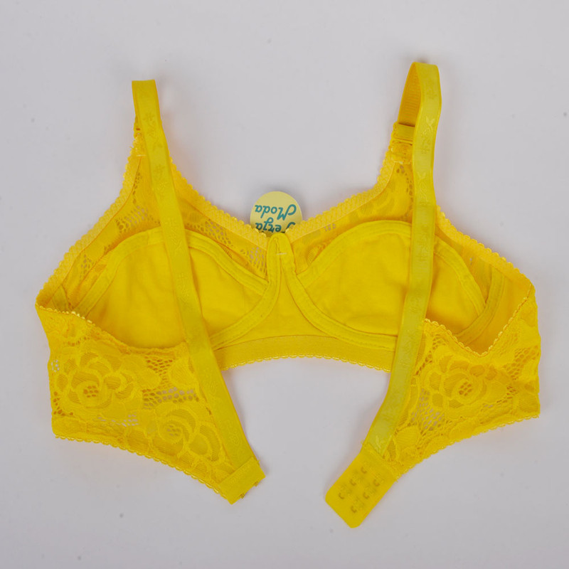 سوتین زنانه پرجامدا مدل 340019110 دانتل رنگ زرد