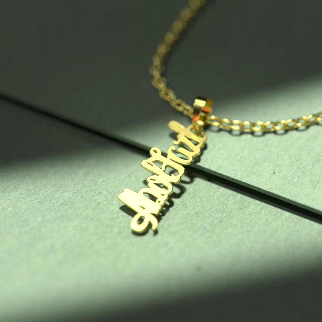 گردنبند طلا 18 عیار زنانه مدوپد مدل abolfazl