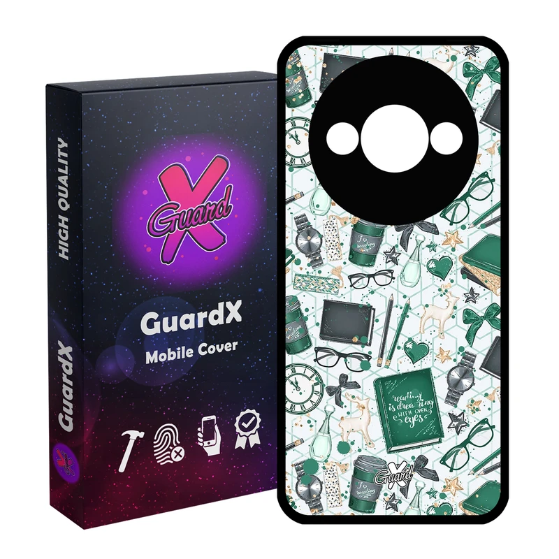 کاور گارد ایکس طرح کتاب مدل Glass10289 مناسب برای گوشی موبایل شیائومی Redmi A3 4G/ A3X 4G/ Poco C61