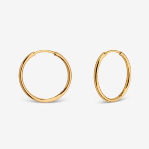 گوشواره حلقه‌ای طلا کم اجرت  18 عیار زنانه ناریا مدل Me20-1