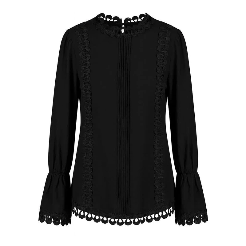 بلوز آستین بلند یقه گرد زنانه مدل S55712