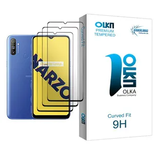 Cooling Olka Glass MIX003 Screen Protector For Realme Narzo 10A Pack Of 3