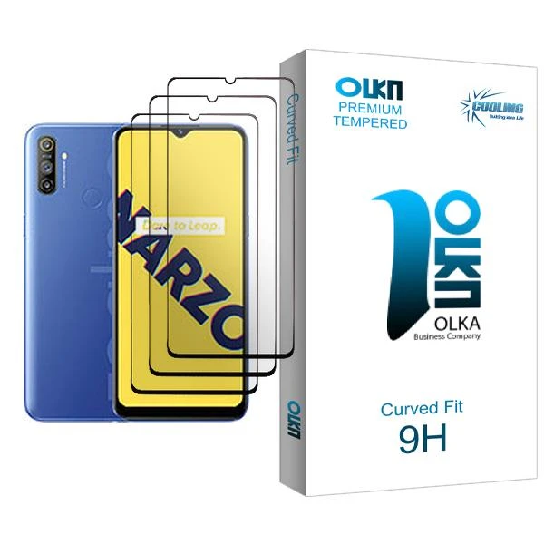 محافظ صفحه نمایش کولینگ مدل Olka Glass MIX003 مناسب برای گوشی موبایل ریلمی Narzo 10A بسته سه عددی