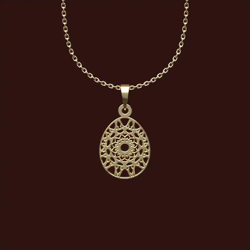 گردنبند طلا 18 عیار زنانه مدوپد مدل هندسی کد W2-1-1197