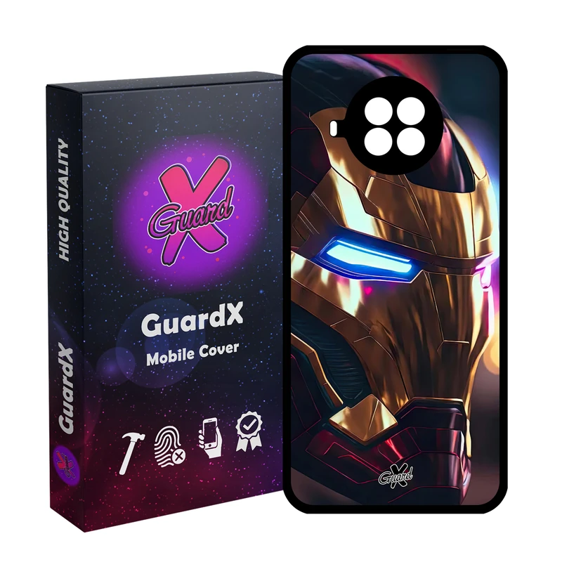 کاور گارد ایکس طرح Iron Man مدل Glass10604 مناسب برای گوشی موبایل شیائومی MI 10T Lite/Redmi Note 9 Pro 5G/10I 5G