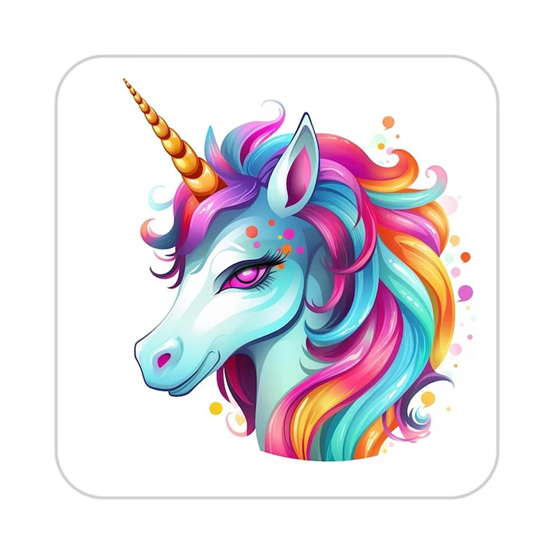 زیر لیوانی کاکتی طرح اسب تک شاخ و یونیکورن مدل mp31221