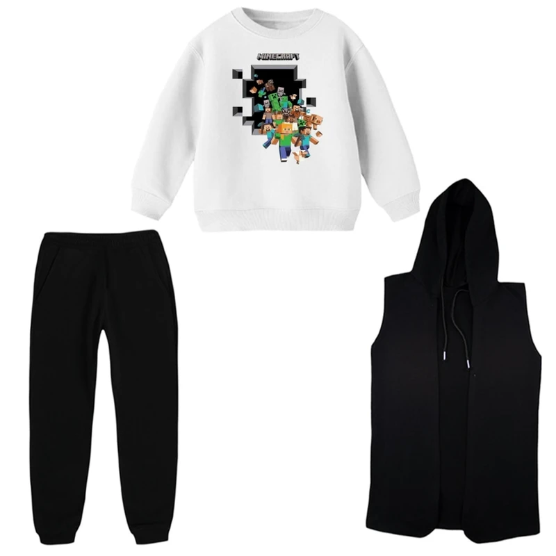 ست 3 تکه لباس راحتی بچگانه مدل ماینکرفت کد 11