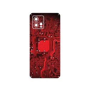 MAHOOT Red_Printed_Circuit_Board Cover Sticker for Motorola Moto G72