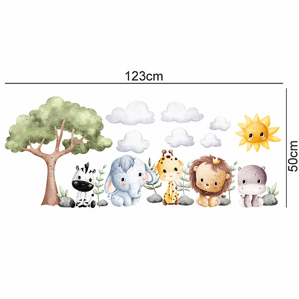 استیکر دیواری کودک راتیانا مدل جنگل شاد