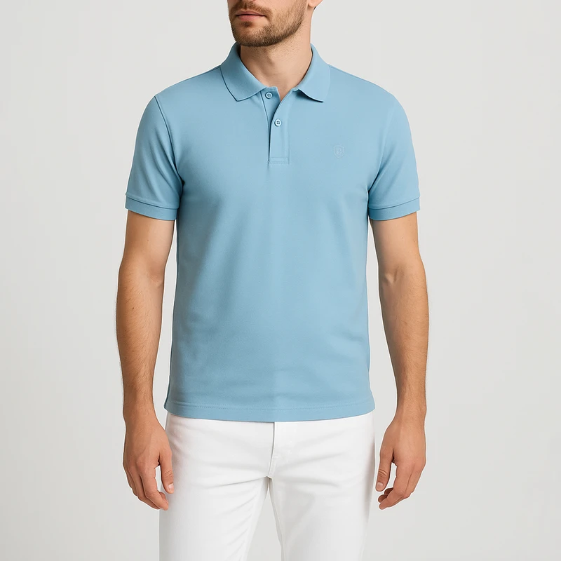 پولوشرت آستین کوتاه مردانه باینت مدل 370-48 رنگ آبی