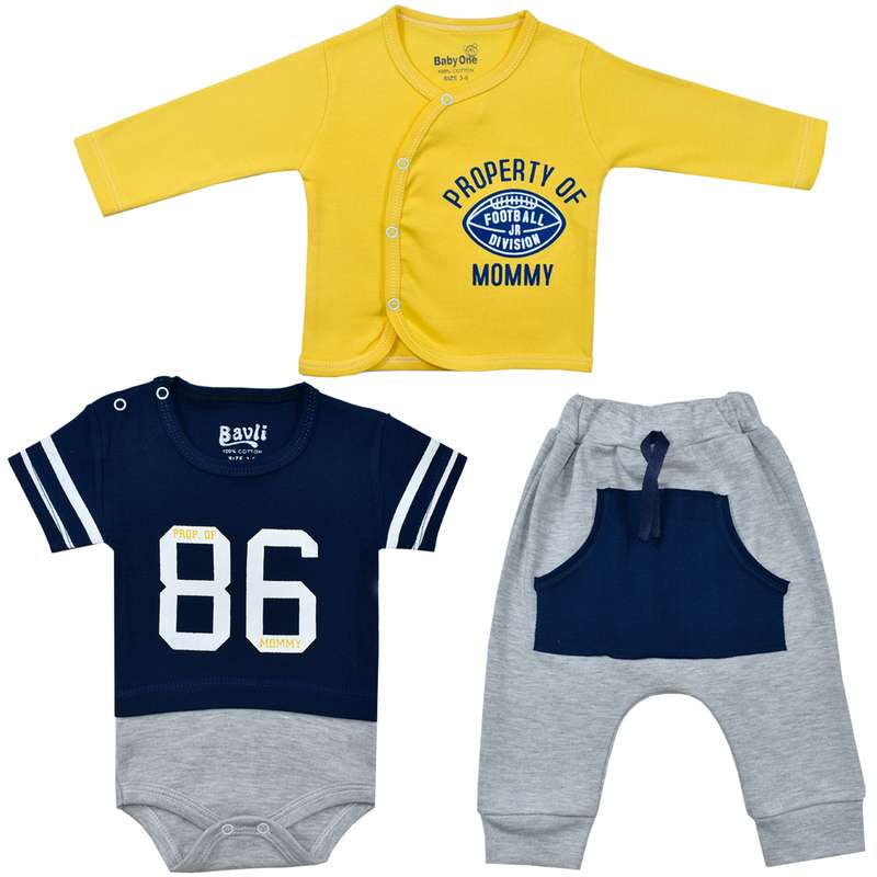 ست 3 تکه لباس نوزادی بی بی وان مدل 86