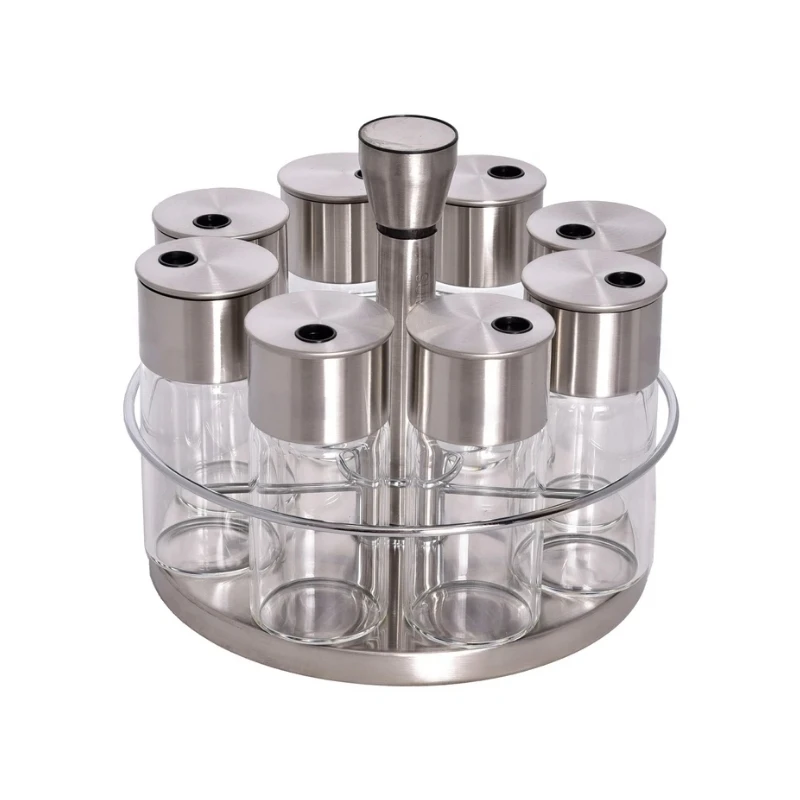ست جای ادویه 8 پارچه مدل UN-1622 به همراه استند