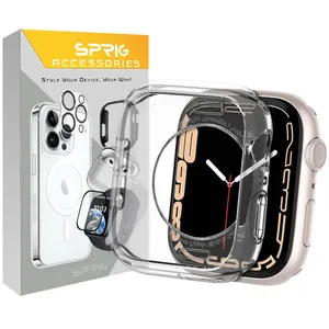 Sprig Clear Jelly Cover For Apple Watch Series 4/5/6/Se size 44mm