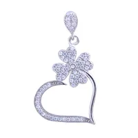 آویز گردنبند نقره زنانه مدل قلب AMT_M104