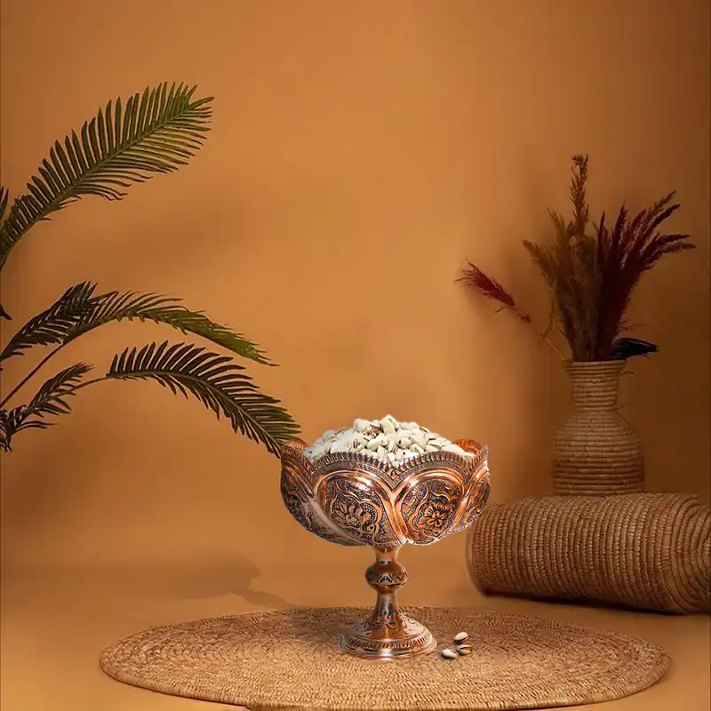 میوه خوری قلمزنی مدل هشتگرد کد 23p22-3f4