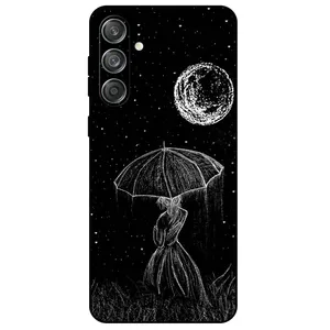 Megafone Girl and Moon 1369 Cover For Samsung Galaxy M55 5G