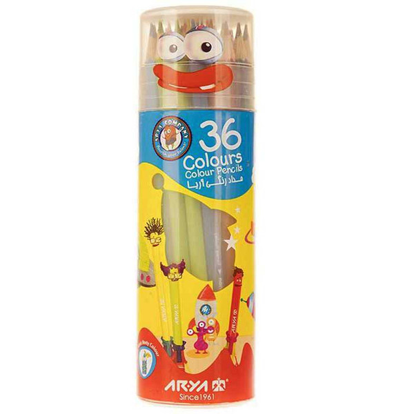 مداد رنگی 36 رنگ آریا مدل استوانه ای کد 43
