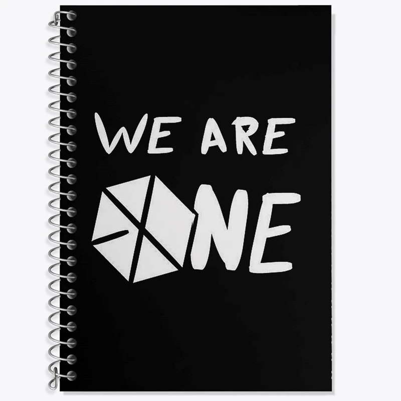 دفتر زبان 50 برگ خندالو مدل دو خط طرح گروه اکسو EXO کد 13669