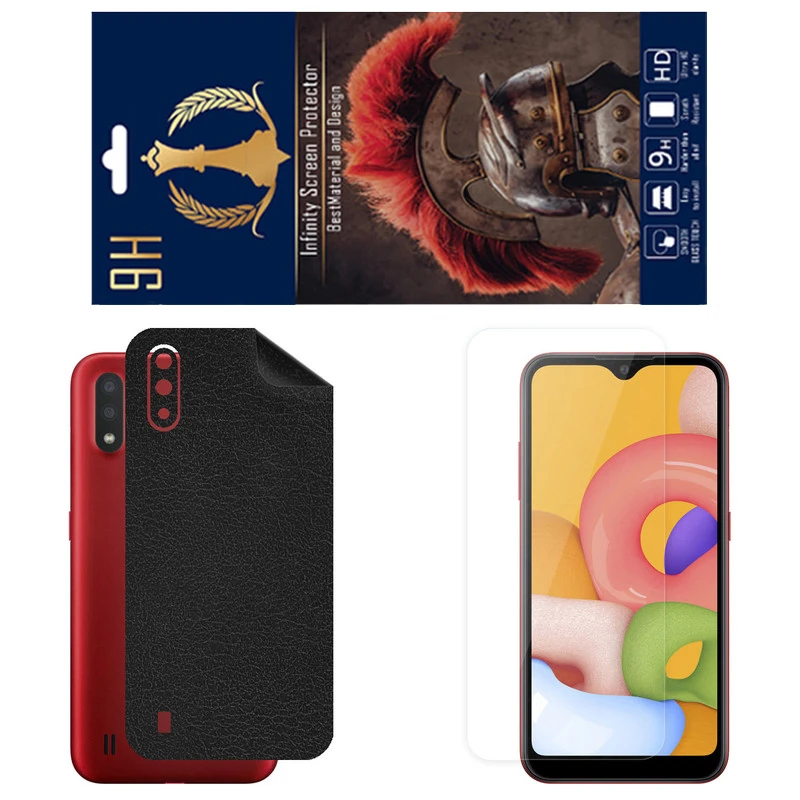 برچسب پوششی اینفینیتی مدل CH مناسب برای گوشی موبایل سامسونگ Galaxy M01 به همراه محافظ صفحه نمایش