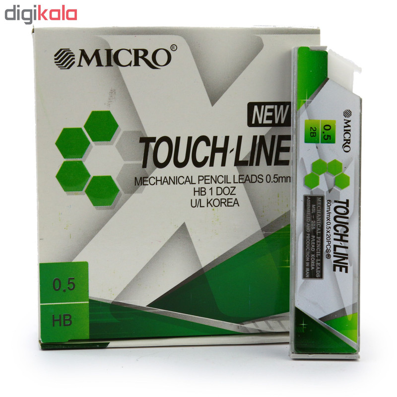 نوک مداد نوکی 0.7 میلی متری مدل TOUCHLINE بسته 12 عددی