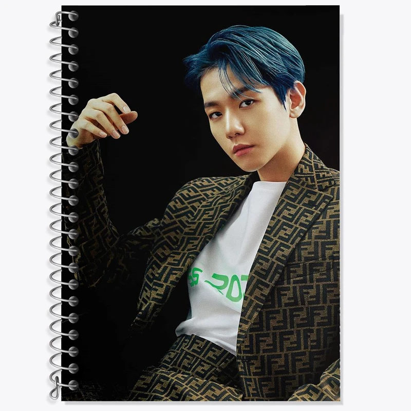 دفتر لغت 50 برگ خندالو مدل بکهیون گروه اکسو EXO کد 13617