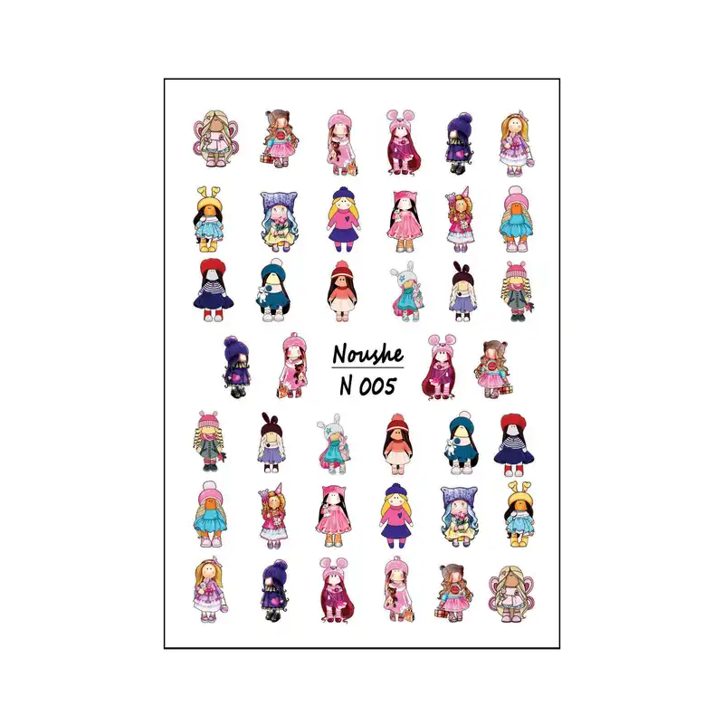 برچسب لنز ناخن مدل عروسکی کد N005 مجموعه 2 عددی