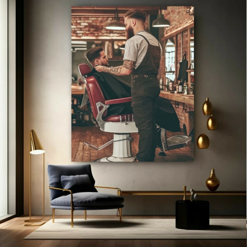 پوستر دیواری طرح آرایشگاه مردانه کد BK1434