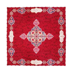 رومیزی مدل ترنج سنتی سایز 90x90 سانتی‌متر