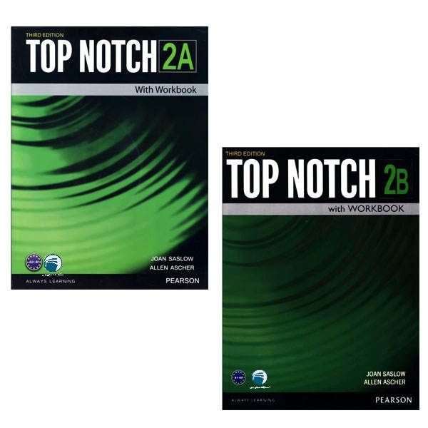 کتاب Top Notch 2 اثر Joan Saslow And Allen Ascher انتشارات دنیای زبان دو جلدی
