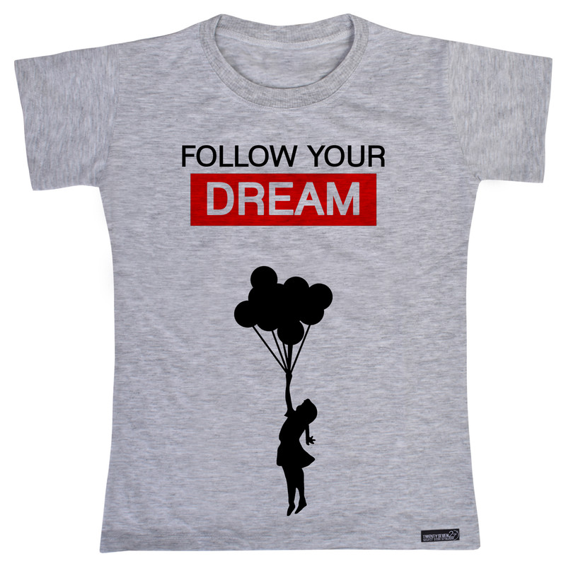 تی شرت آستین کوتاه پسرانه 27 مدل Follow Your Dream کد MH416