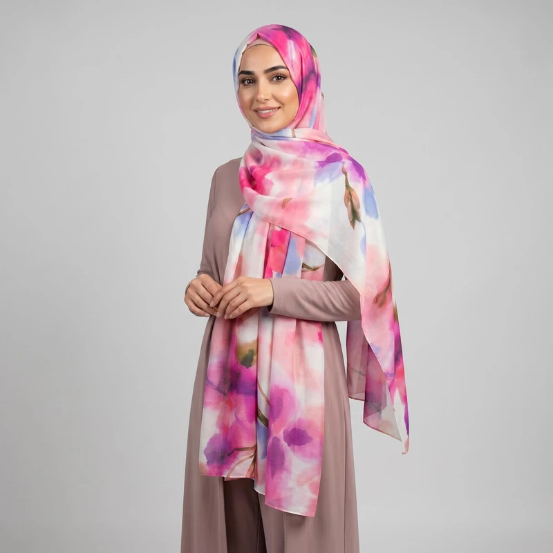 شال زنانه مدل نخی مزونی بهاره کد ana-1462