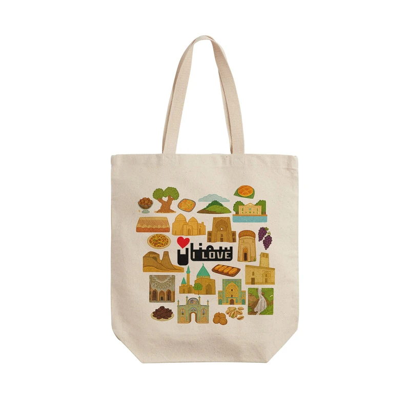 ساک خرید ترمه طراحان ایده مدل نمادهای استان سمنان کد map1808 - L