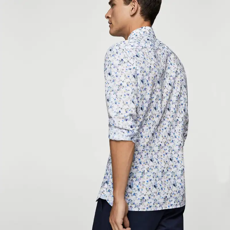 پیراهن آستین بلند مردانه مانگو مدل WT072FLO