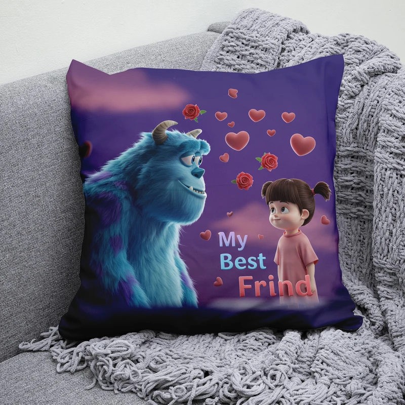 کوسن پاد آفرین مدل سالیوان و بو طرح بهترین دوست من کد  B1278