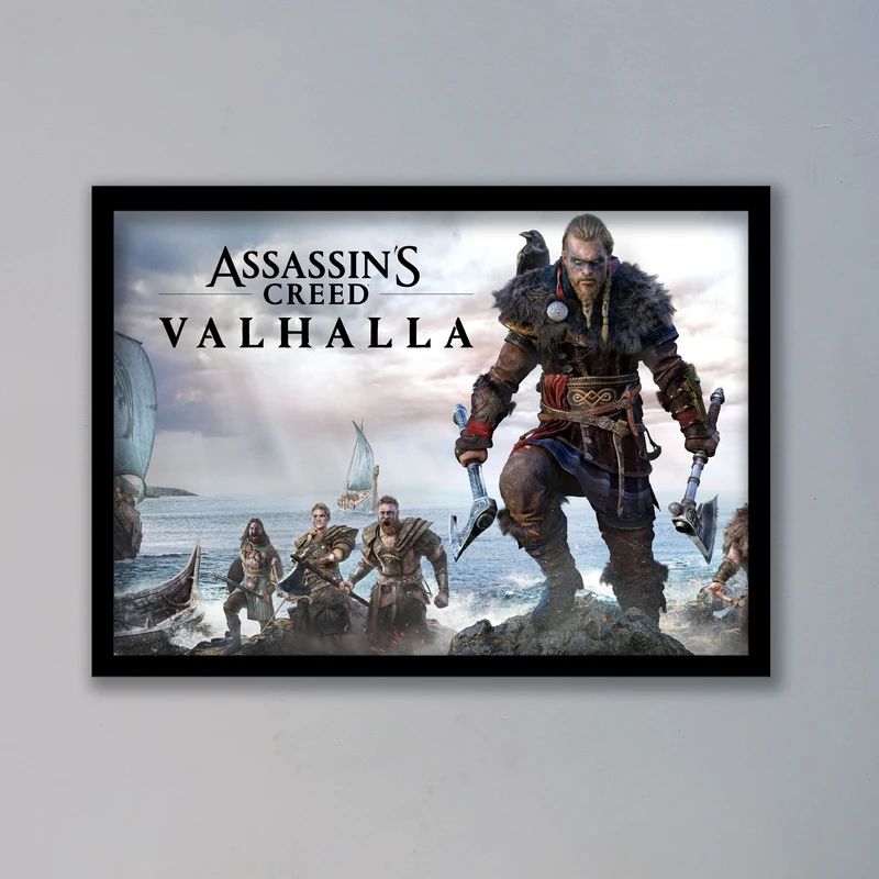تابلو لیلیان طرح بازی Assassin’s Creed کد LA-G10104  فریم مشکی