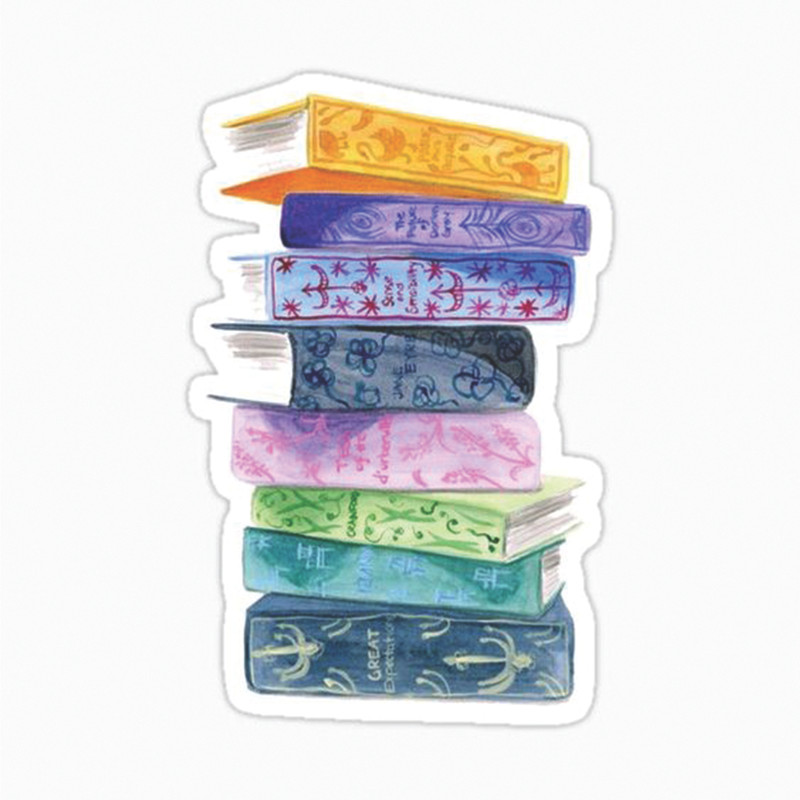 استیکر لپ تاب طرح کتاب کد 2535